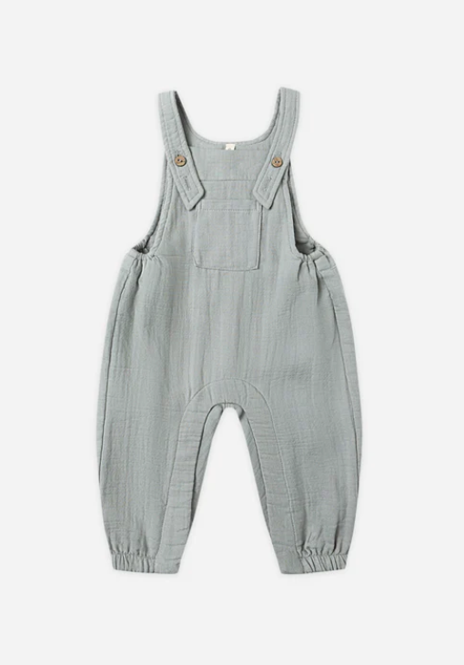 QUINCY MAE BABY OVERALL STEEL BLUE