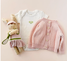 Load image into Gallery viewer, COTTON BRIOCHE CARDIGAN PINK BABY | THE BLUEBERRY HILL