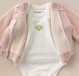 COTTON BRIOCHE CARDIGAN PINK BABY | THE BLUEBERRY HILL
