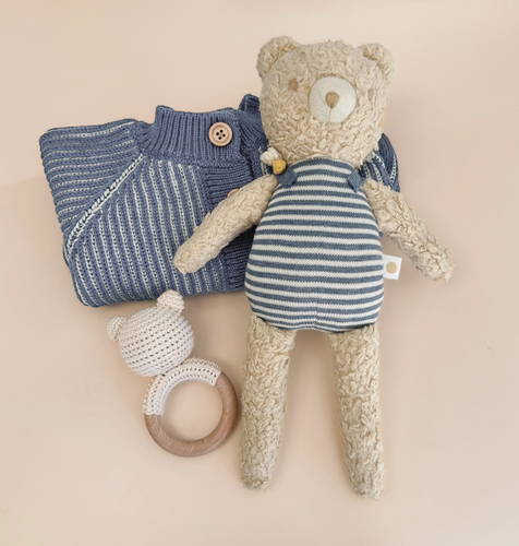 PLUSH BEAR BEE BABY KIDS ORGANIC TOY | THE BLUEBERRY HILL