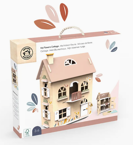 FLOWER COTTAGE EITH STARTER SET + 1 DOLL            SPEEDY MONKEY
