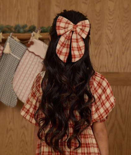 RYLEE + CRU OVERSIZED HAIR BOW | RED PLAID