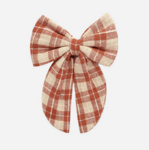 Load image into Gallery viewer, RYLEE + CRU OVERSIZED HAIR BOW | RED PLAID