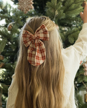 Load image into Gallery viewer, RYLEE + CRU OVERSIZED HAIR BOW | RED PLAID