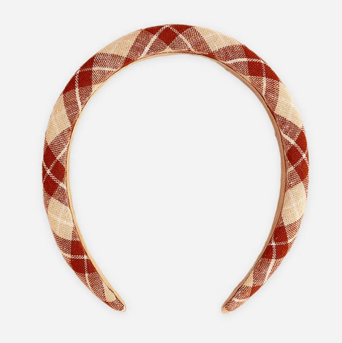 RYLEE + CRU PADDED HEADBAND | RED PLAID