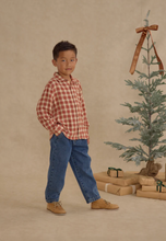 Load image into Gallery viewer, RYLEE + CRU COLLARED LONG SLEEVE SHIRT | RED PLAID