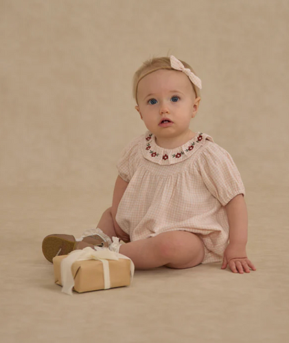 RYLEE + CRU LULA ROMPER | PETAL GINGHAM