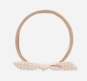 RYLEE CRU LITTLE KNOT BEIGE HEADBAND | PETAL GINGHAM