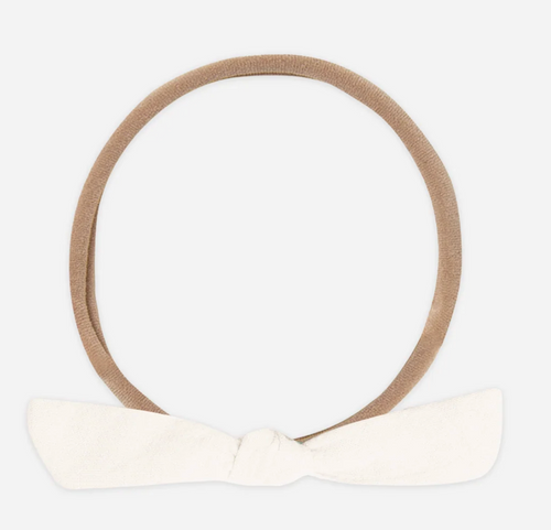 RYLEE + CRU LITTLE KNOT BEIGE HEADBAND IN IVORY