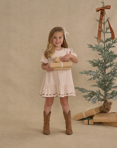 RYLEE + CRU CORDELIA DRESS IN PETAL GINGHAM