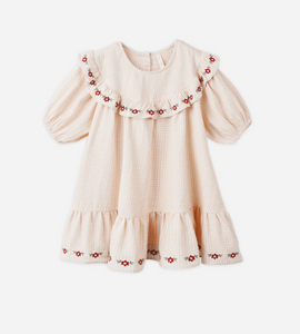 RYLEE + CRU CORDELIA DRESS IN PETAL GINGHAM