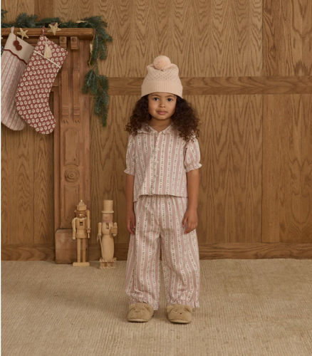 RYLEE + CRU RUFFLE PAJAMAS SET || CANDY CANE STRIPE