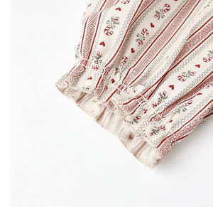 RYLEE + CRU RUFFLE PAJAMAS SET || CANDY CANE STRIPE