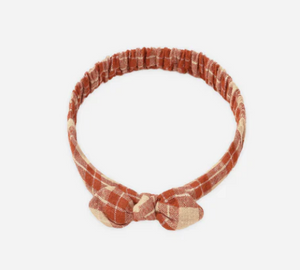 RYLEE + CRU BABY BOW HEADBAND | RED PLAID