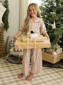 RYLEE + CRU RUFFLE PAJAMAS SET || CANDY CANE STRIPE