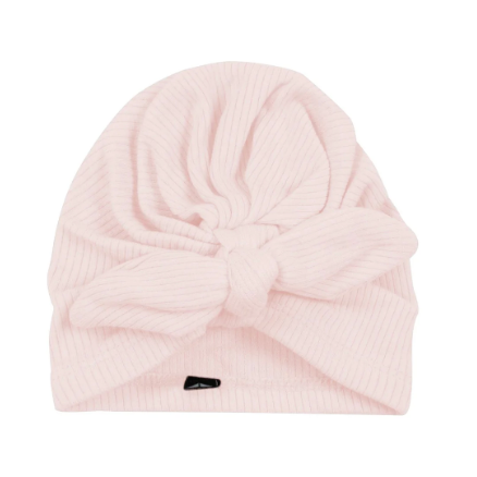 KYTE BABY RIBBED HEADWRAP IN BLUSH 0-3 M