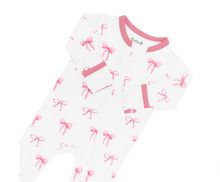 Load image into Gallery viewer, KYTE BABY ZIPPERED FOOTIE IN BOW