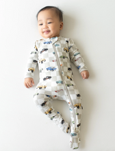 Load image into Gallery viewer, KYTE BABY ZIPPERED FOOTIE IN FAST AND FIERCE