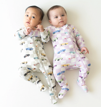 Load image into Gallery viewer, KYTE BABY ZIPPERED FOOTIE IN FAST AND FIERCE