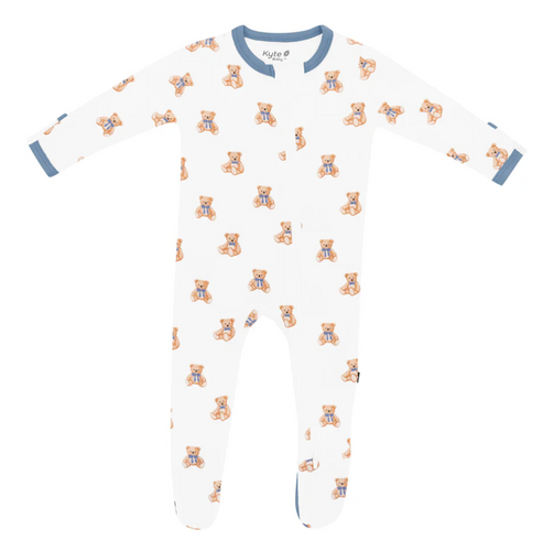 KYTE BABY ZIPPERED FOOTIE TEDDY BEAR
