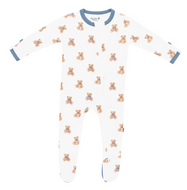 KYTE BABY ZIPPERED FOOTIE TEDDY BEAR