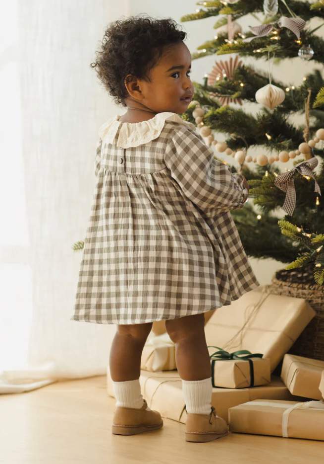Quincy Mae || Callie Dress || Forest Check Quincy Mae || Callie Dress || Forest Check