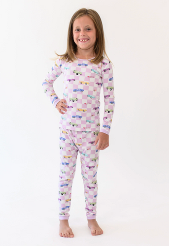 KYTE BABY LONG SLEEVE PAJAMAS IN SPARKLES AND SPEED
