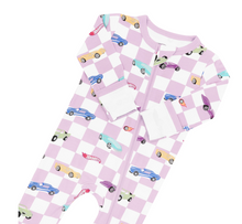 Load image into Gallery viewer, KYTE BABY ZIPPERED FOOTIE IN SPARKLES AND SPEED