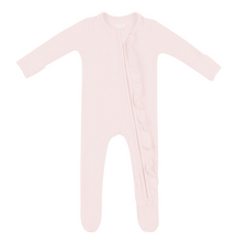 Load image into Gallery viewer, KYTE BABY RIBBED RUFFLE ZIPPER FOTTIE IN BLUSH