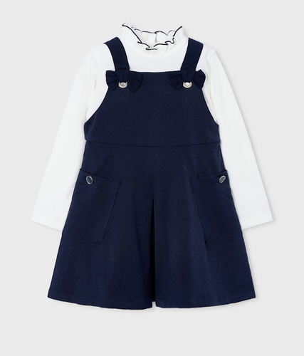 MAYORAL GIRL PINAFORE DRESS 4914      MARINO