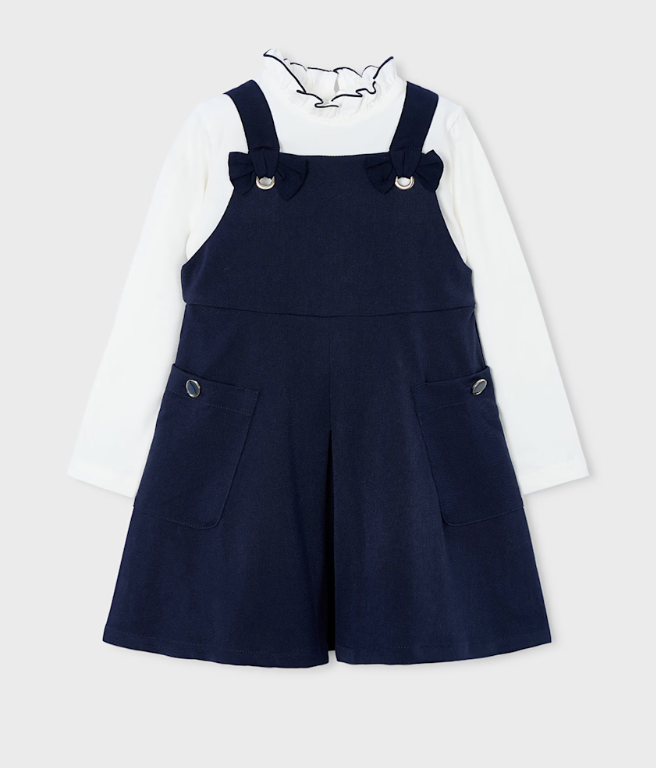 MAYORAL GIRL PINAFORE DRESS 4914      MARINO