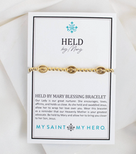 Load image into Gallery viewer, HELD BY MARY BLESSING BRACELET | MY SAINT MY HERO | GOLD