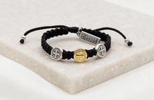 Load image into Gallery viewer, FIRST HOLY COMMUNION BRACELET | MY SAINT MY HERO | BLACK