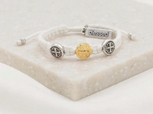 Load image into Gallery viewer, FIRST HOLY COMMUNION BRACELET | MY SAINT MY HERO | WHITE