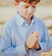 Load image into Gallery viewer, FIRST HOLY COMMUNION BRACELET | MY SAINT MY HERO | BLACK