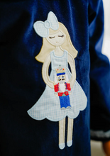 Load image into Gallery viewer, ZUCCINI NUTCRACKER LOUISA DRESS | NAVY BLUE CORDUROY