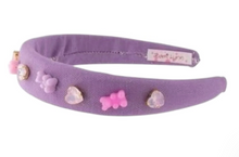 Load image into Gallery viewer, JEWELED GUMMY  BEARS HEADBAND | LAVENDER DENIM