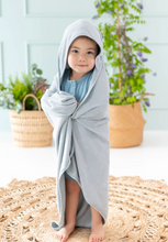 Load image into Gallery viewer, KYTE BABY HOODED TOWEL IN FOG