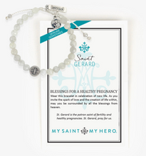 Load image into Gallery viewer, MY SAINT MY HERO ST GERARD FERTILITY BRACELET