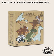 Load image into Gallery viewer, LE TOY VAN JURASSIC STACKING DINOSAURS &amp; BAG