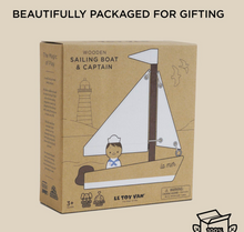Load image into Gallery viewer, LE TOY VAN WOODEN SAILING BOAT &amp; CAPTAIN