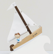 Load image into Gallery viewer, LE TOY VAN WOODEN SAILING BOAT &amp; CAPTAIN