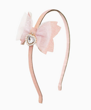 Load image into Gallery viewer, SWEET WINK HEART CHARM GLITTER BOW HEADBAND