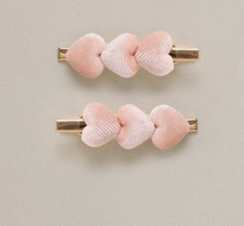 Load image into Gallery viewer, NORALEE VELVET HEARTH CLIPS PINK MORE COLORS                                                      NLA034KEEL-OS