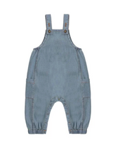 Load image into Gallery viewer, RYLEE + CRU CARGO BABY OVERALL WASHED BLUE