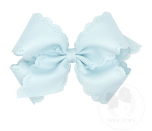 Load image into Gallery viewer, WEE ONES SMALL KING EYELET HAIRBOW | SIDE SHOW ROSE AND MORE COLORS