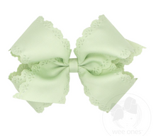 Load image into Gallery viewer, WEE ONES SMALL KING EYELET HAIRBOW | SIDE SHOW ROSE AND MORE COLORS