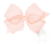 Load image into Gallery viewer, WEE ONES SMALL KING EYELET HAIRBOW | SIDE SHOW ROSE AND MORE COLORS