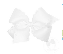 Load image into Gallery viewer, WEE ONES SMALL KING EYELET HAIRBOW | SIDE SHOW ROSE AND MORE COLORS