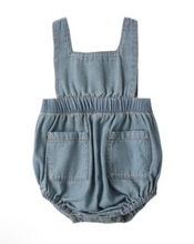 Load image into Gallery viewer, RYLEE + CRU DENIM ROMPER                           WASHED BLUE